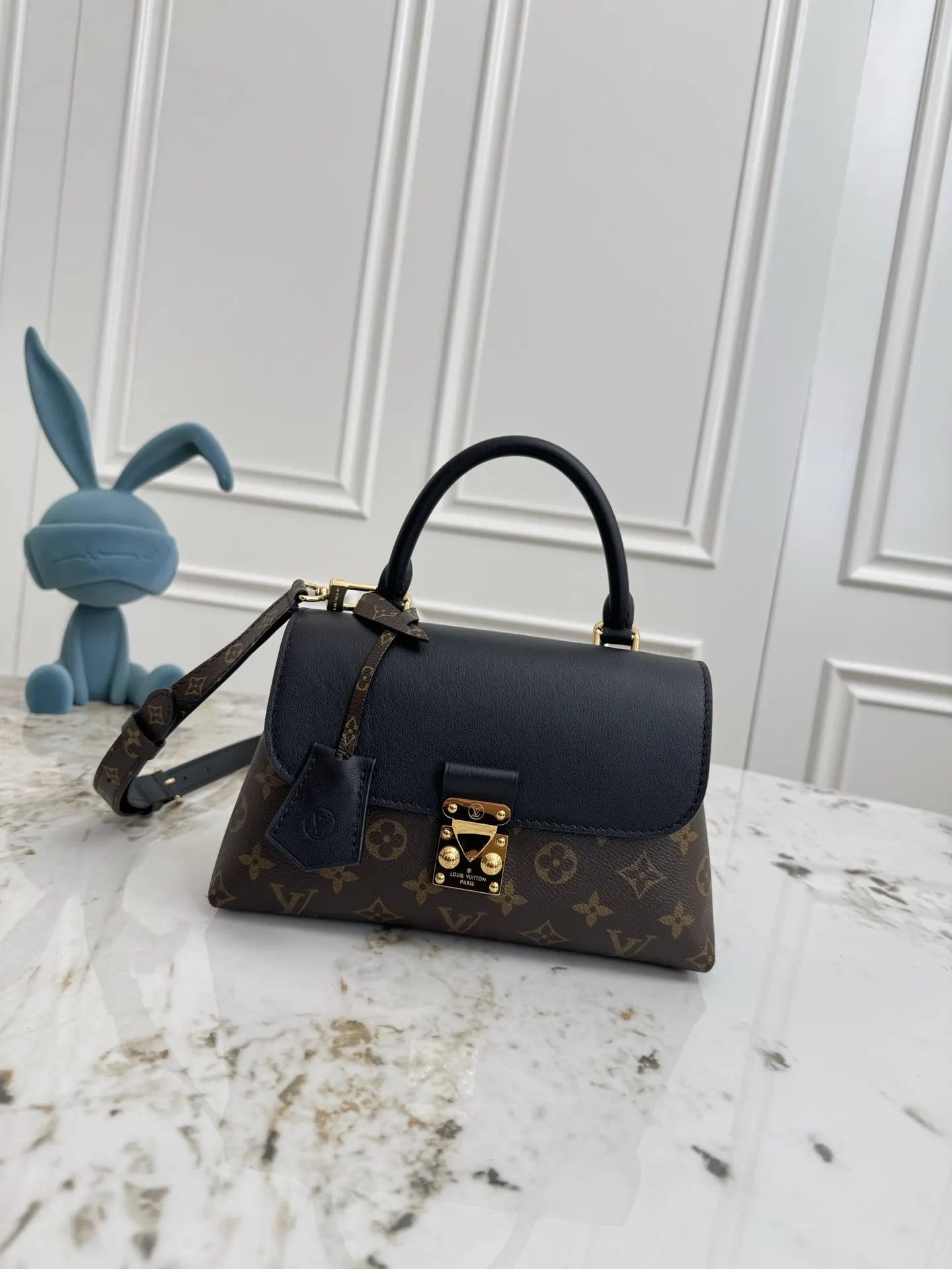 LV M28288 黑色 老花 手提包 实拍款02 精選款