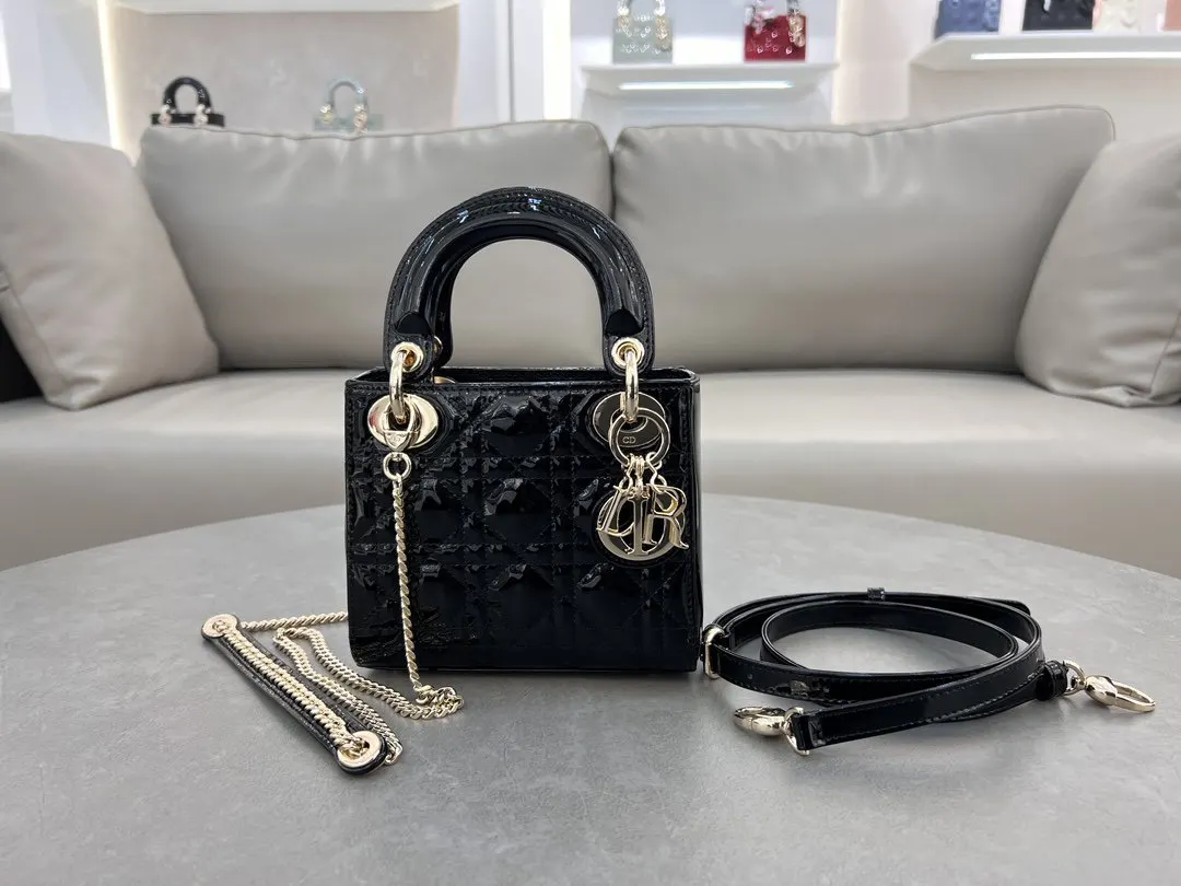 Dior Lady Dior 黑色手袋 手提斜挎款