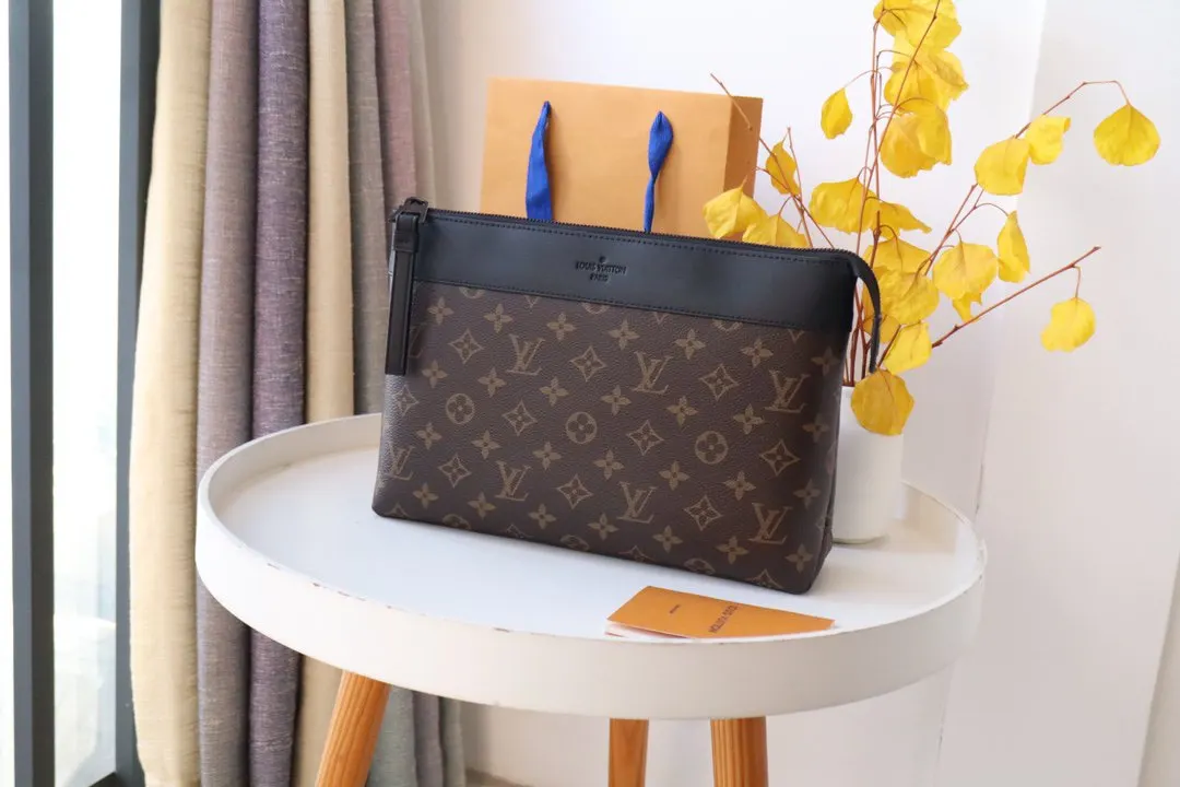 老花 帆布 老花 Pochette Voya 手拿包 精致手拿款
