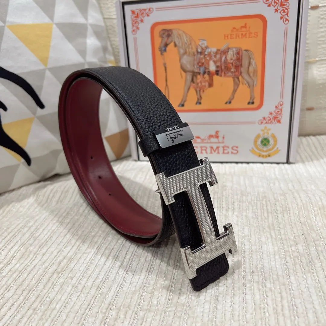Hermes 牛皮 腰帶 精致配飾款