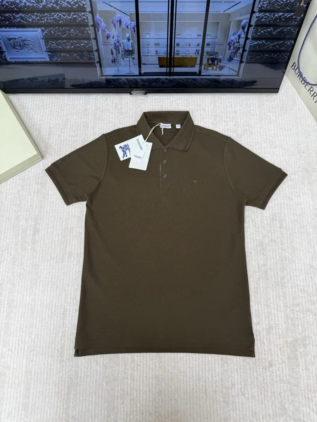 Burberry 绿色 刺绣 格纹 针织衫 质感针织款