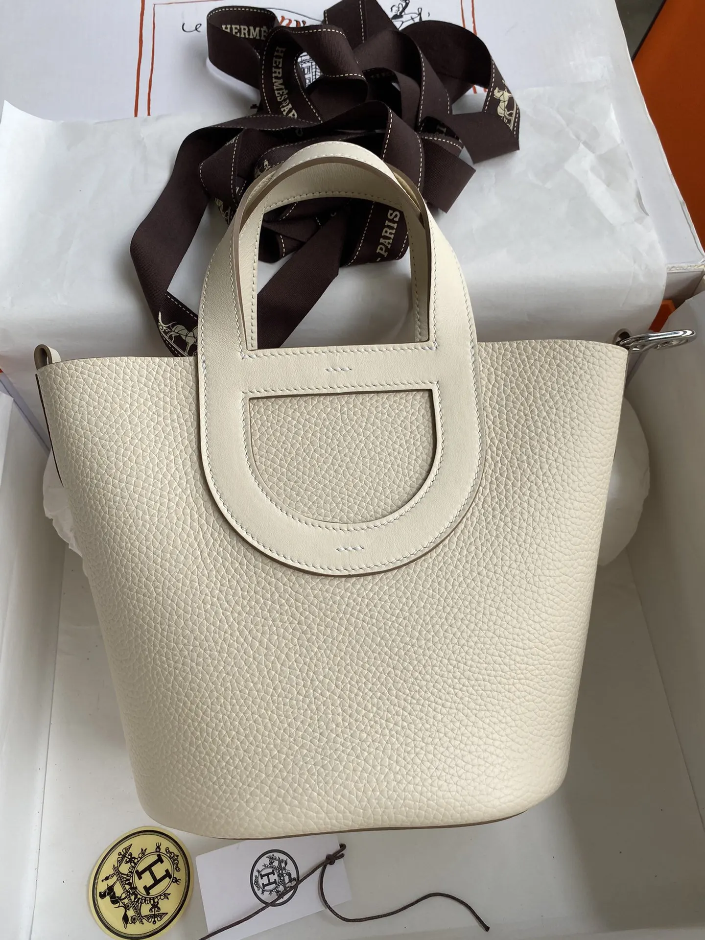 Hermes Picotin 奶昔白 Swift小牛皮 水桶包 18cm 經典款