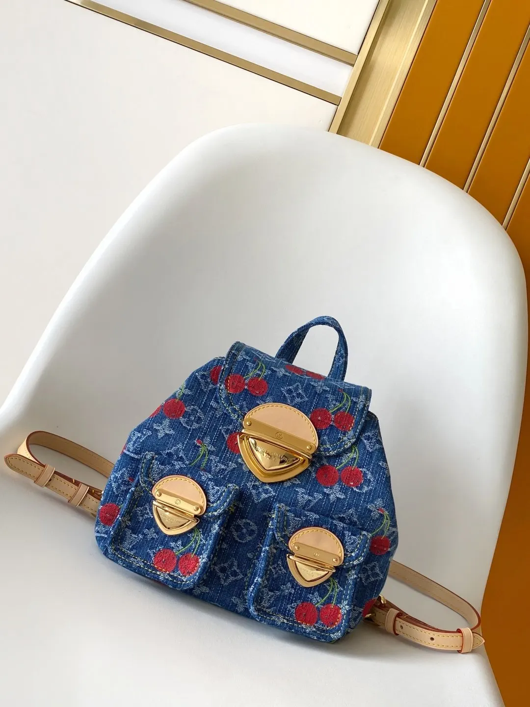 LV 丹宁 牛皮 收纳包 旅行收纳款