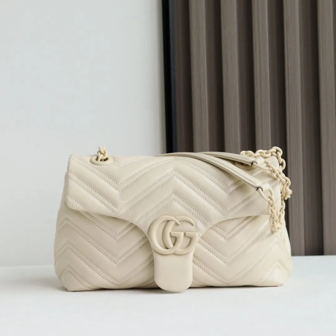 Black White Chain Bag Leather