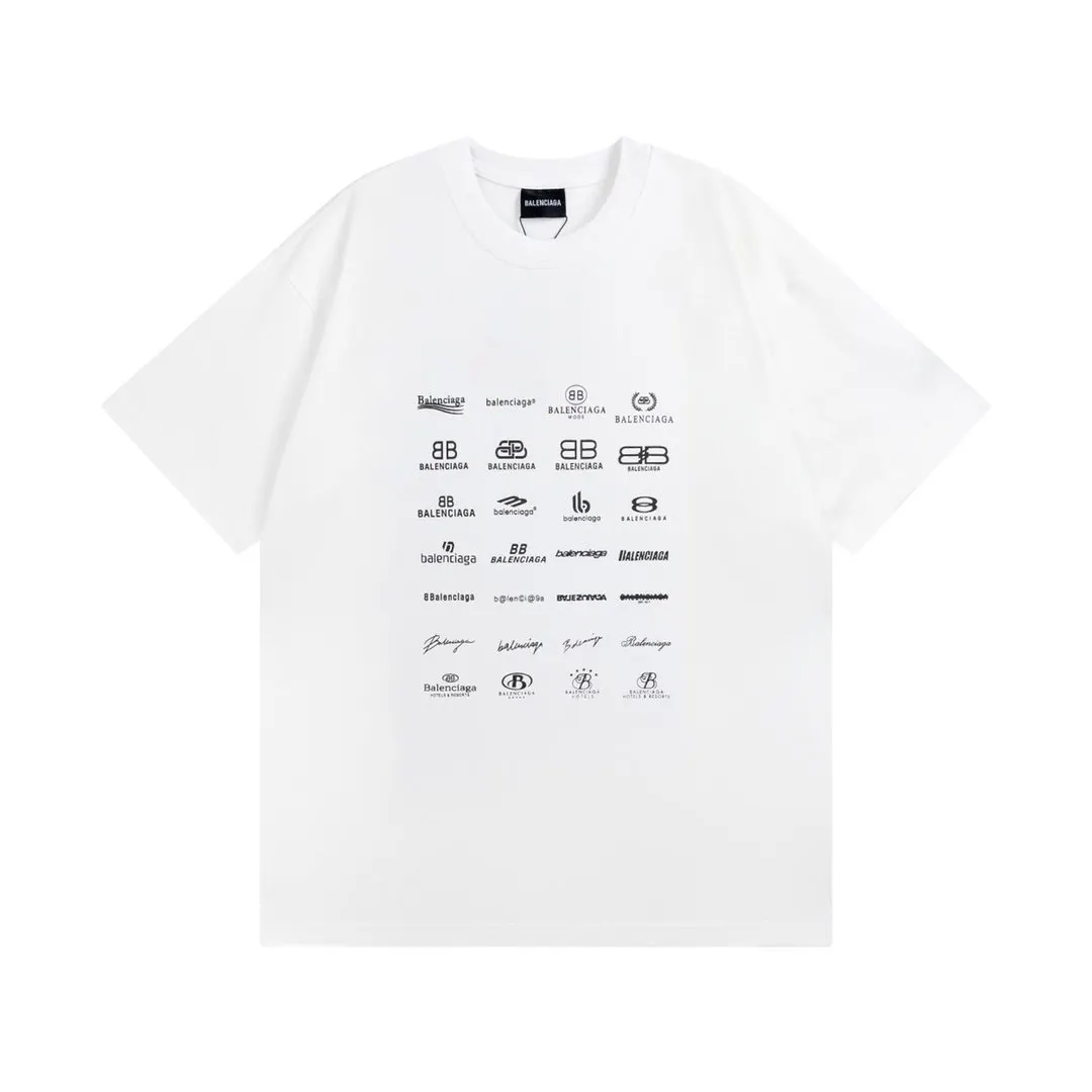 Balenciaga 純棉 Logo 短袖T恤 宽松休閒款