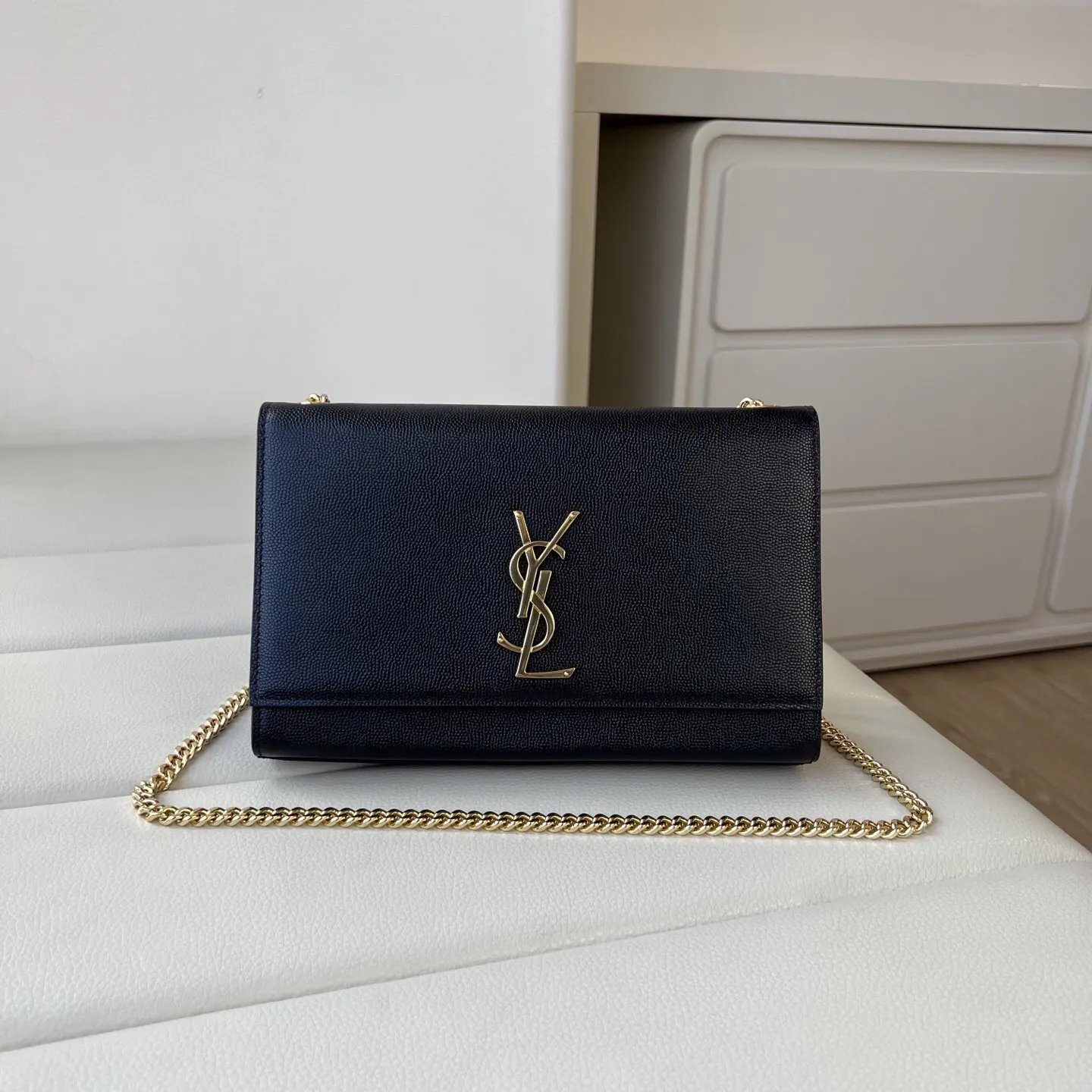 YSL 銀色 金色 小牛皮 鏈條包 精致鏈條款