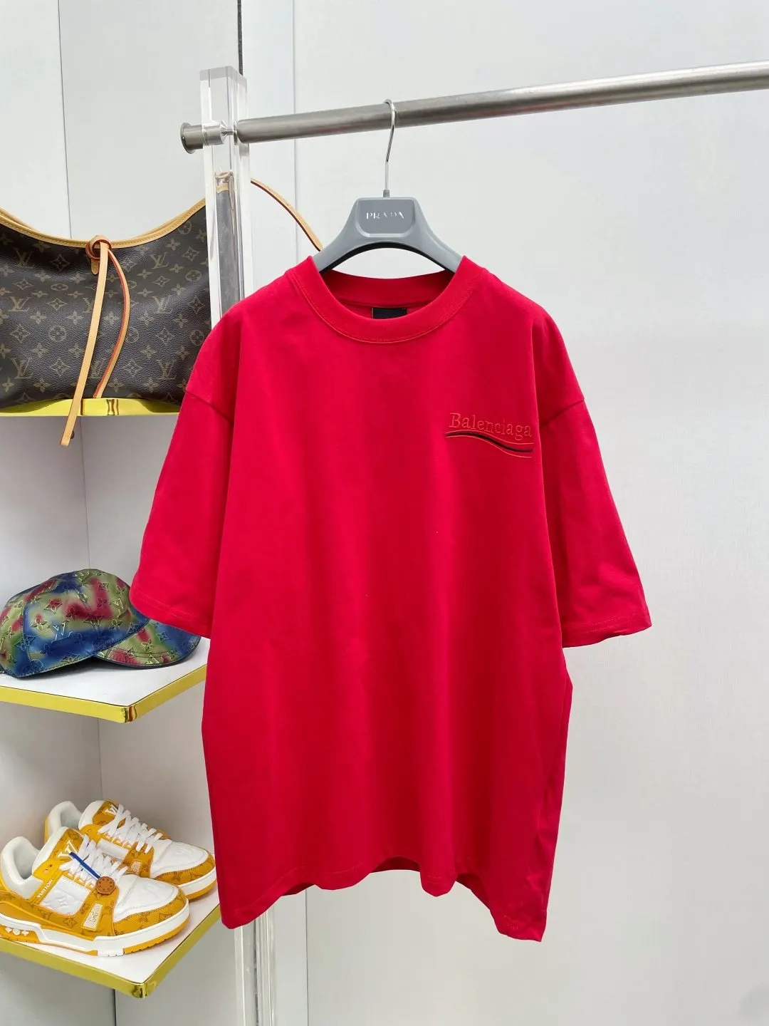 Balenciaga 26SS Logo Letter Short Sleeve T-Shirt Street Casual