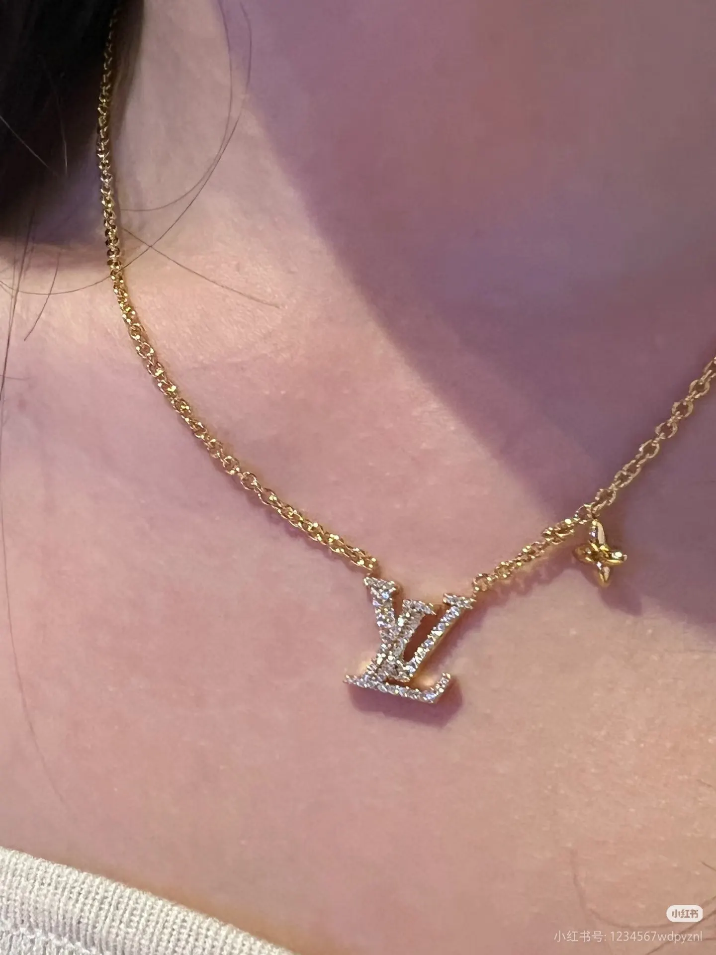 Louis Vuitton 满钻 项链 精致锁骨链