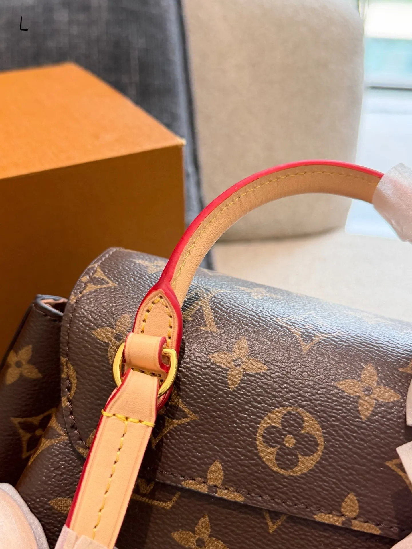 LV 老花 帆布 雙肩包 实用雙肩款