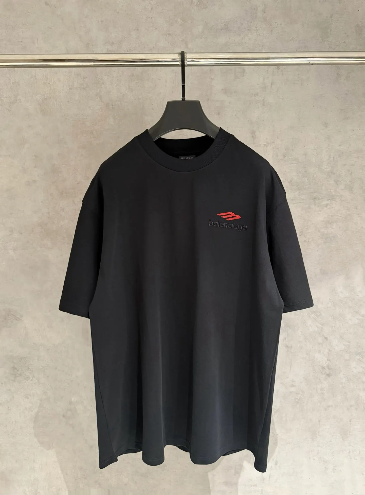 Balenciaga 25SS Embroidery Cotton Short Sleeve T-Shirt Street Casual