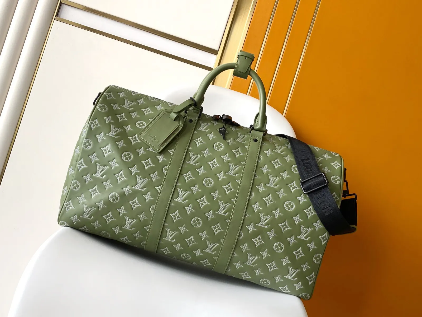 Keepall 黑色 小牛皮 旅行袋 大容量旅行款