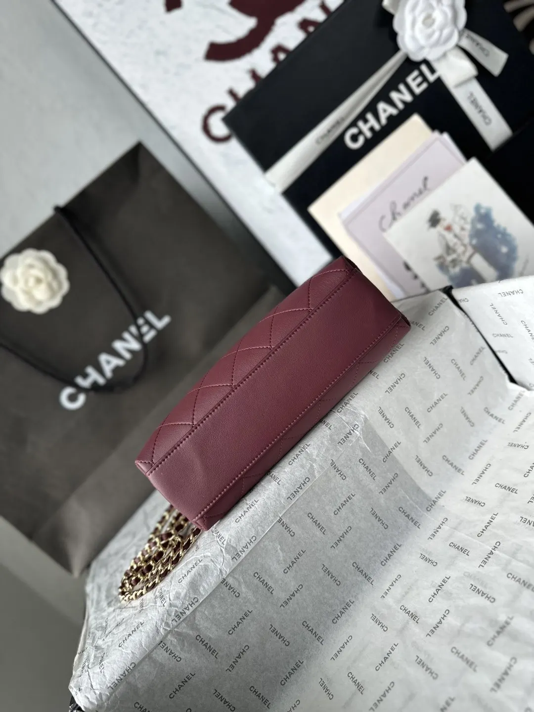 Hobo 红色 酒红 法国 高端定制品 Chane 高级手 腋下包 复古腋下背款