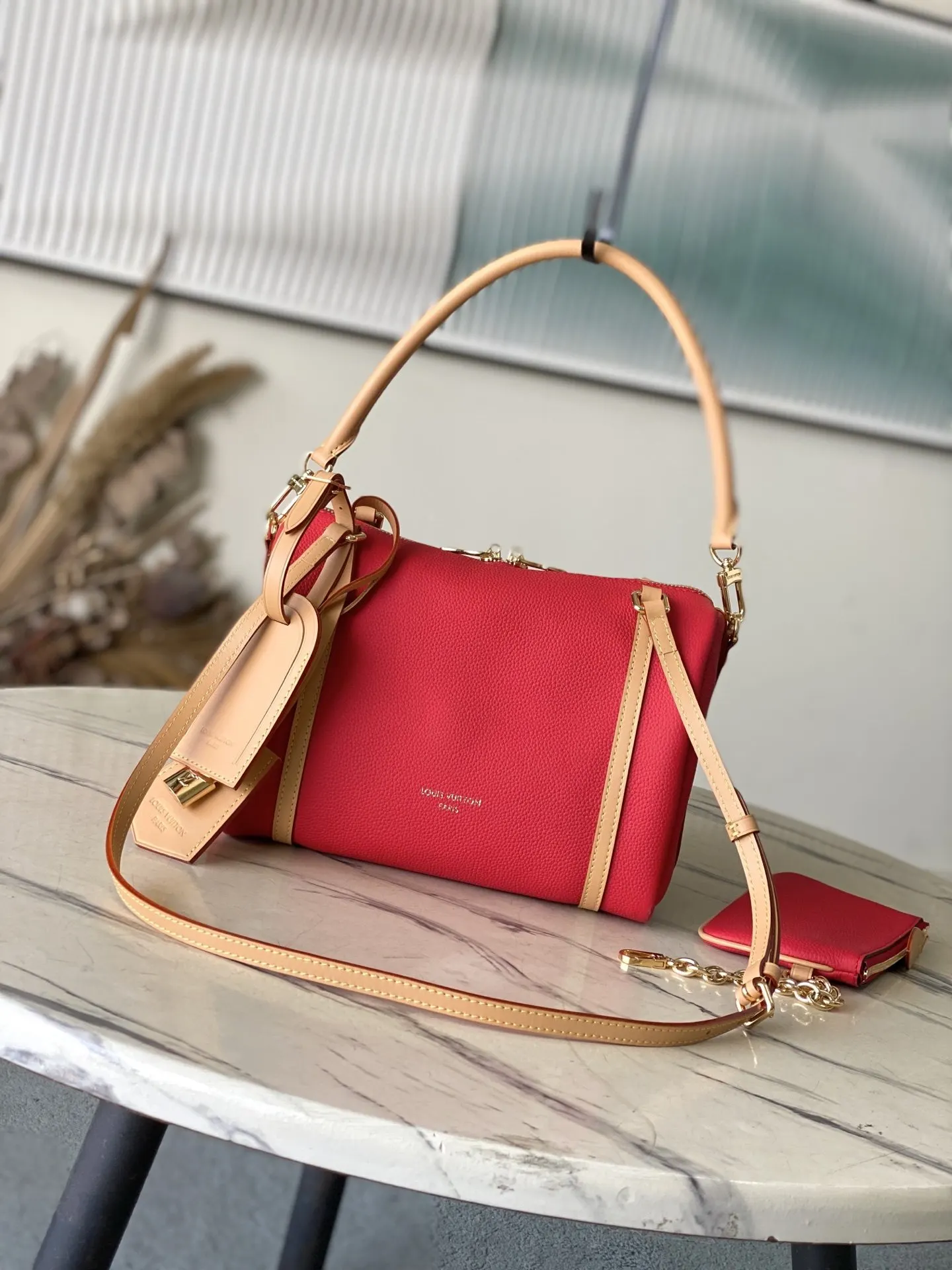 LV Keepall 紅色 行李箱 旅行拉杆款 輕便出行款