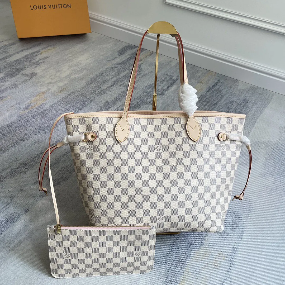 LV Neverfull 老花 金色 牛皮 手拿包 精致手拿款