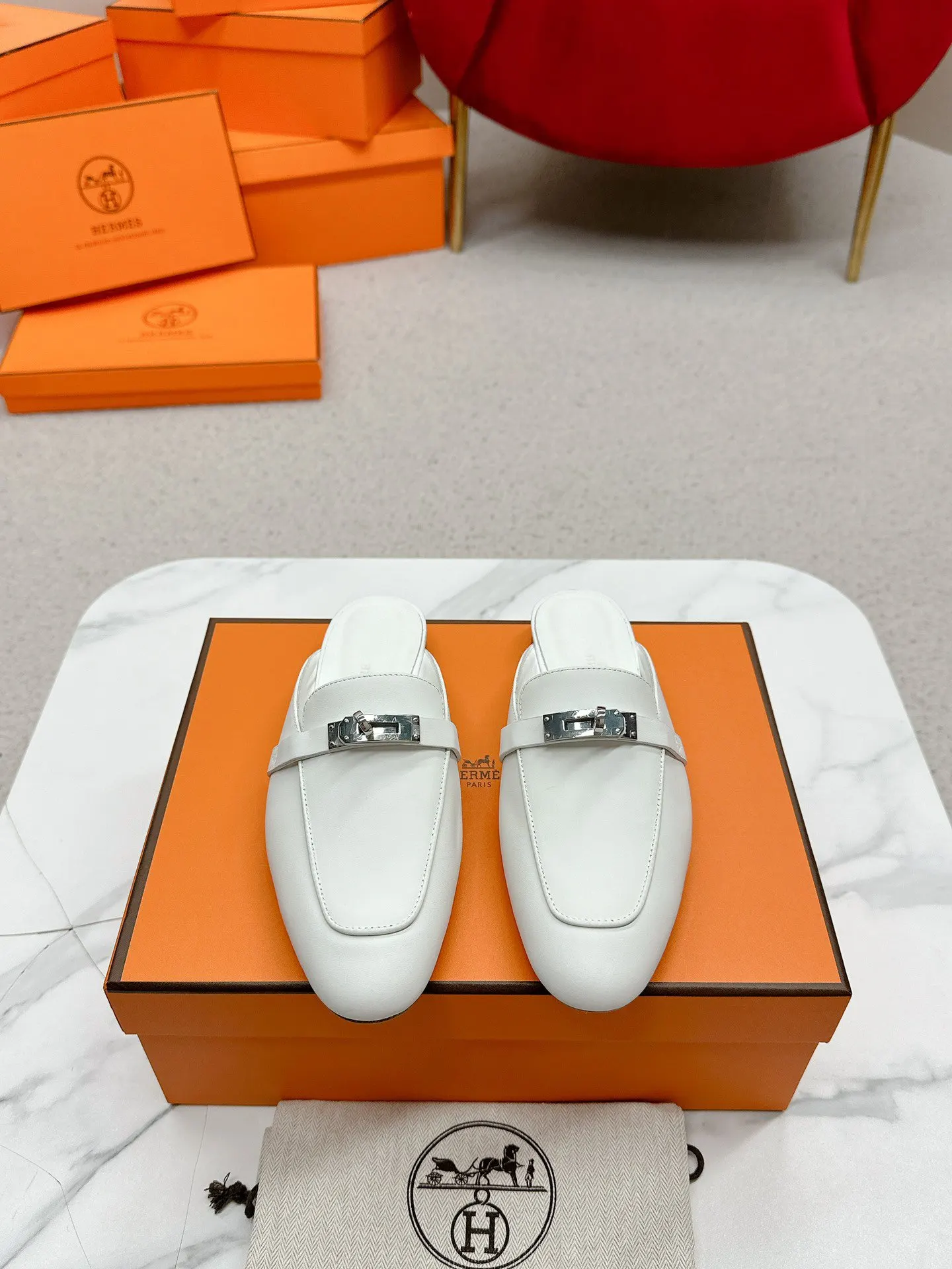 Hermes 小牛皮 拖鞋 舒適百搭款