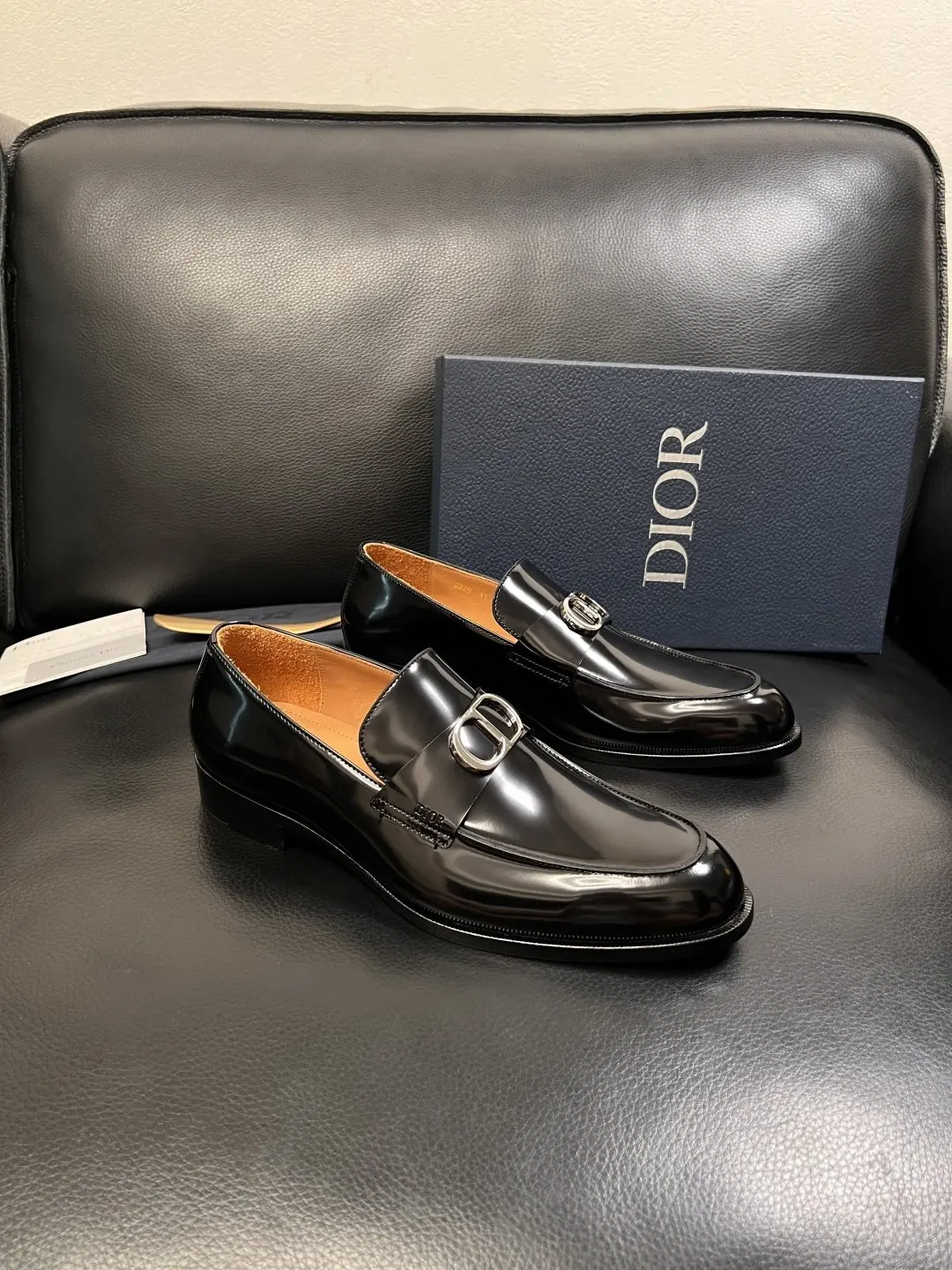 Dior Lady Dior 銀白色手提斜背包 金扣款