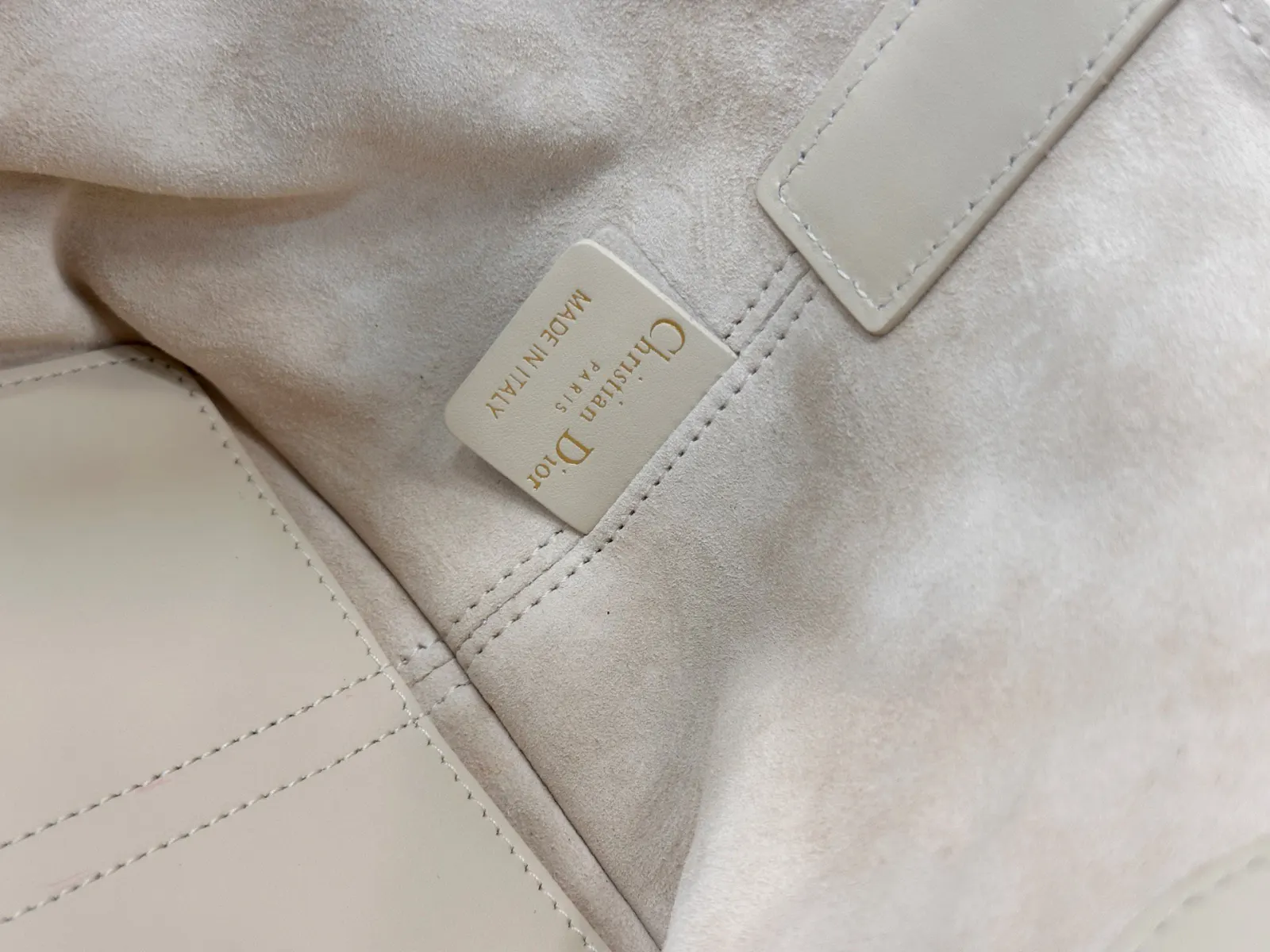 Beige Shoulder Bag Leather