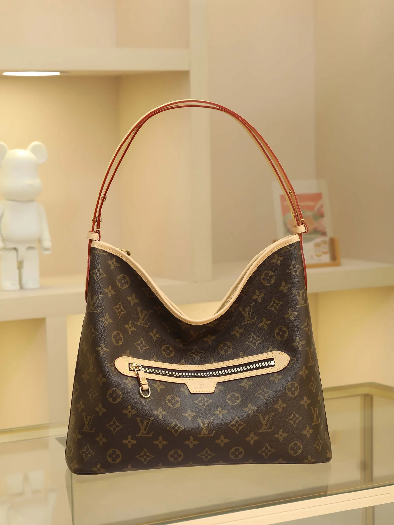Louis Vuitton Monogram Top Handle Bag Commuter Leather