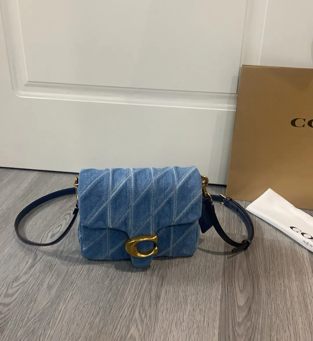 Coach 丹宁 square 喜欢丹宁的宝宝有福了 斜背包 輕便斜挎款