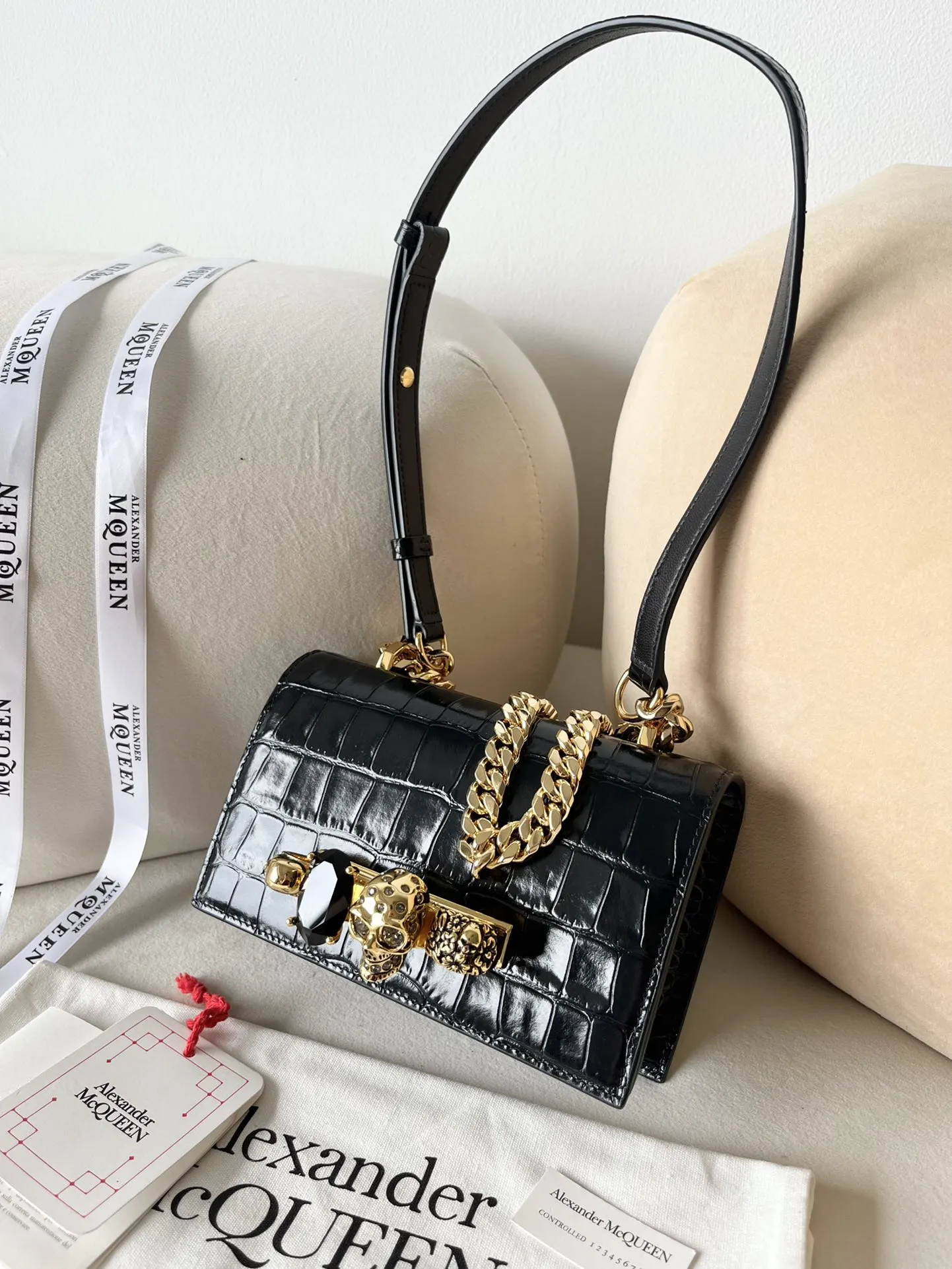 牛皮 亚力山大• Jewelled Satchel Min 收納包 旅行收納款