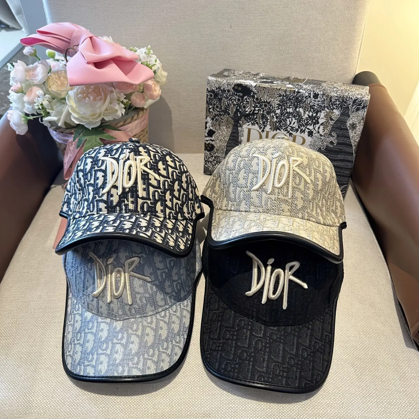 Dior Oblique 黑灰印花拖鞋 休閒涼拖款