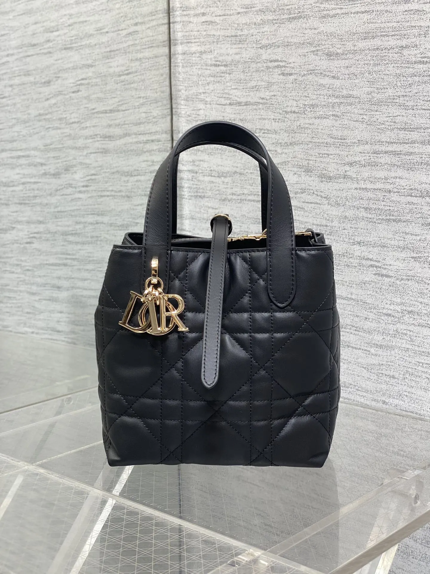 Dior Toujours 黑色小牛皮手袋 手提斜挎款