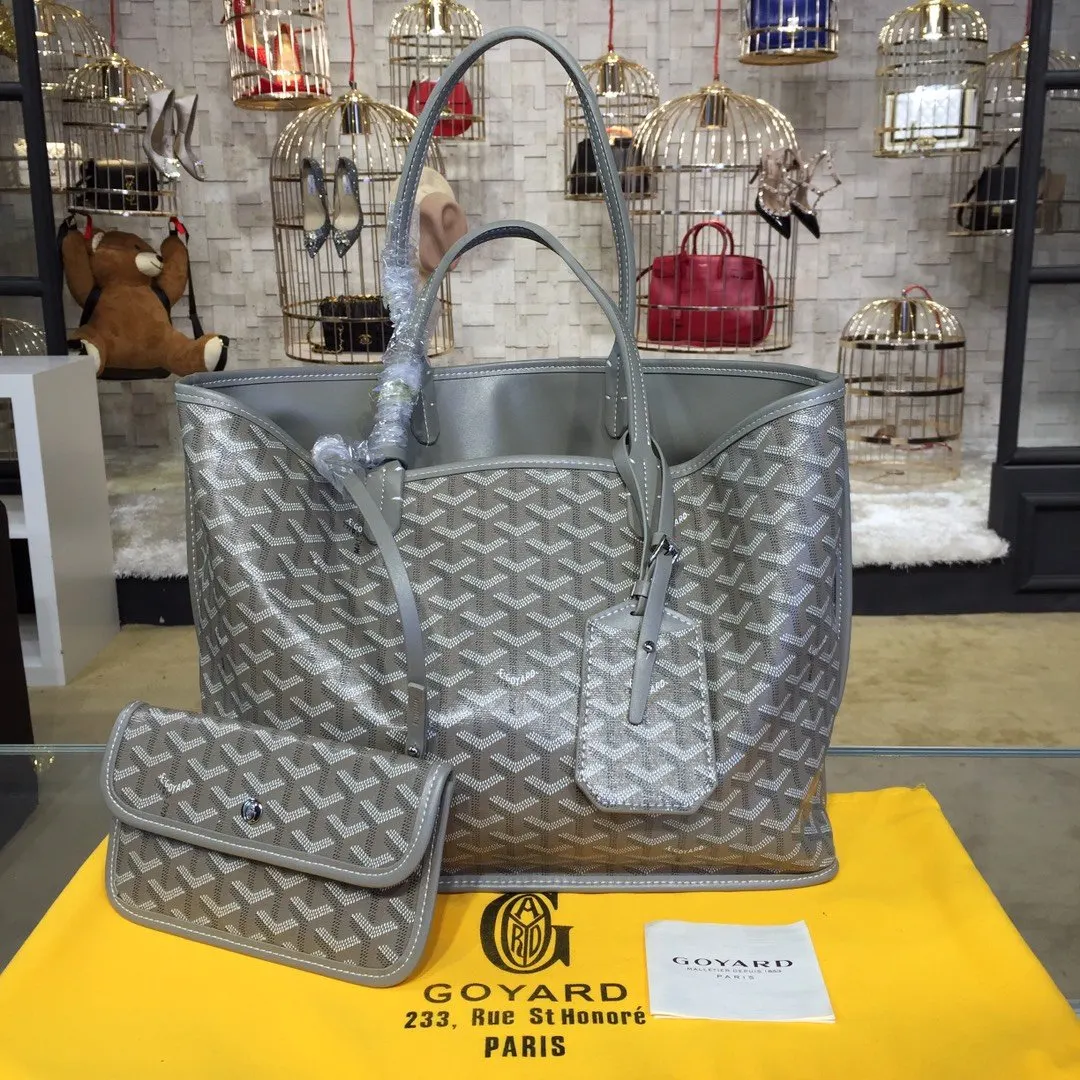Goyard 戈雅 双面可用 充满法式优雅 订制Y字母涂鸦料 皮轻 旅行袋 大容量旅行款