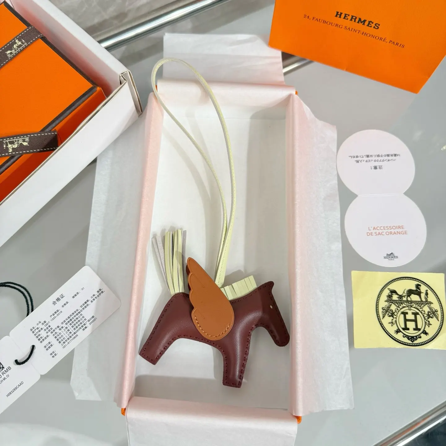 Hermes 小羊皮 掛件 精致配飾款