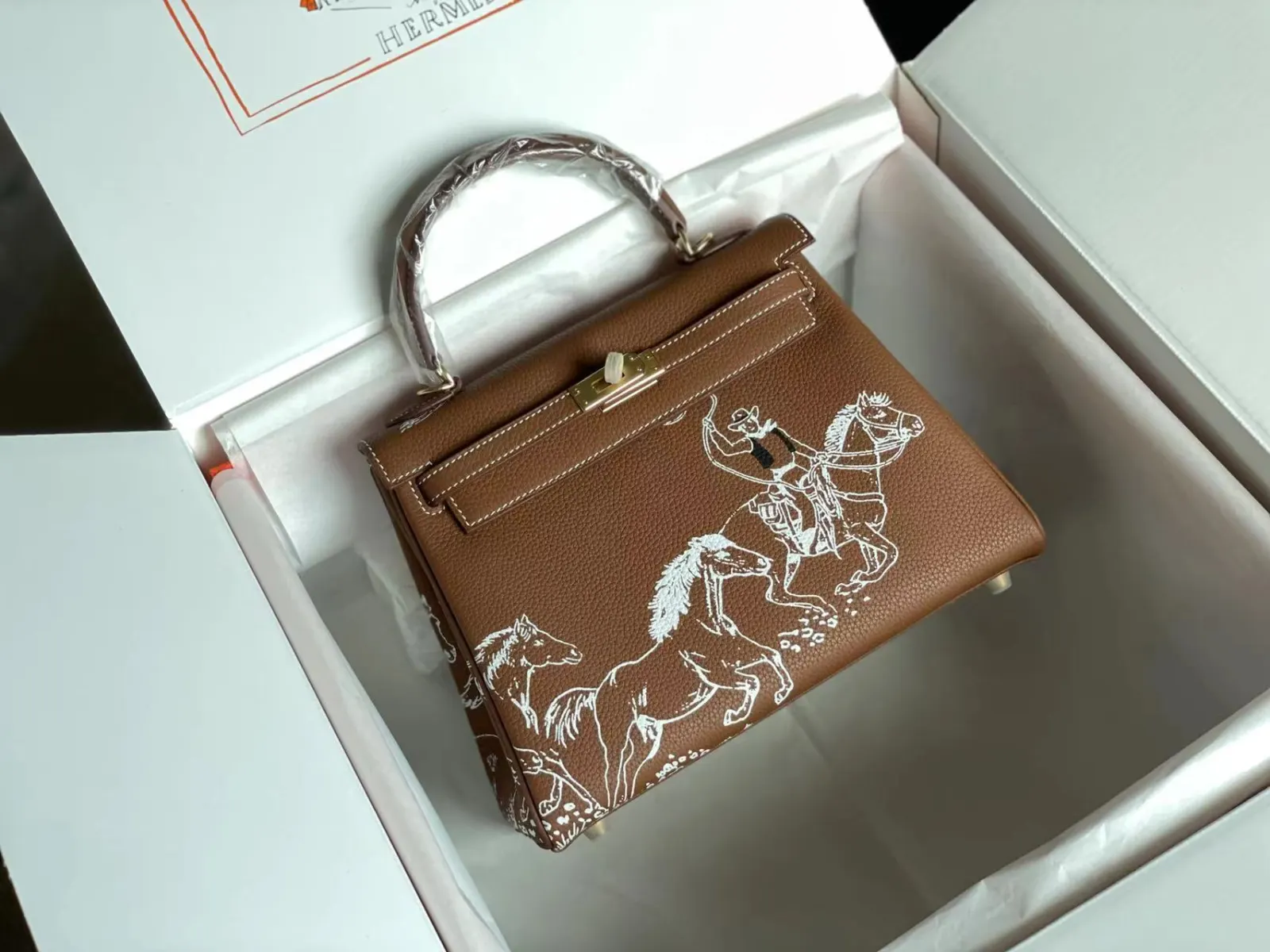 Hermes Top Handle Bag Classic Leather
