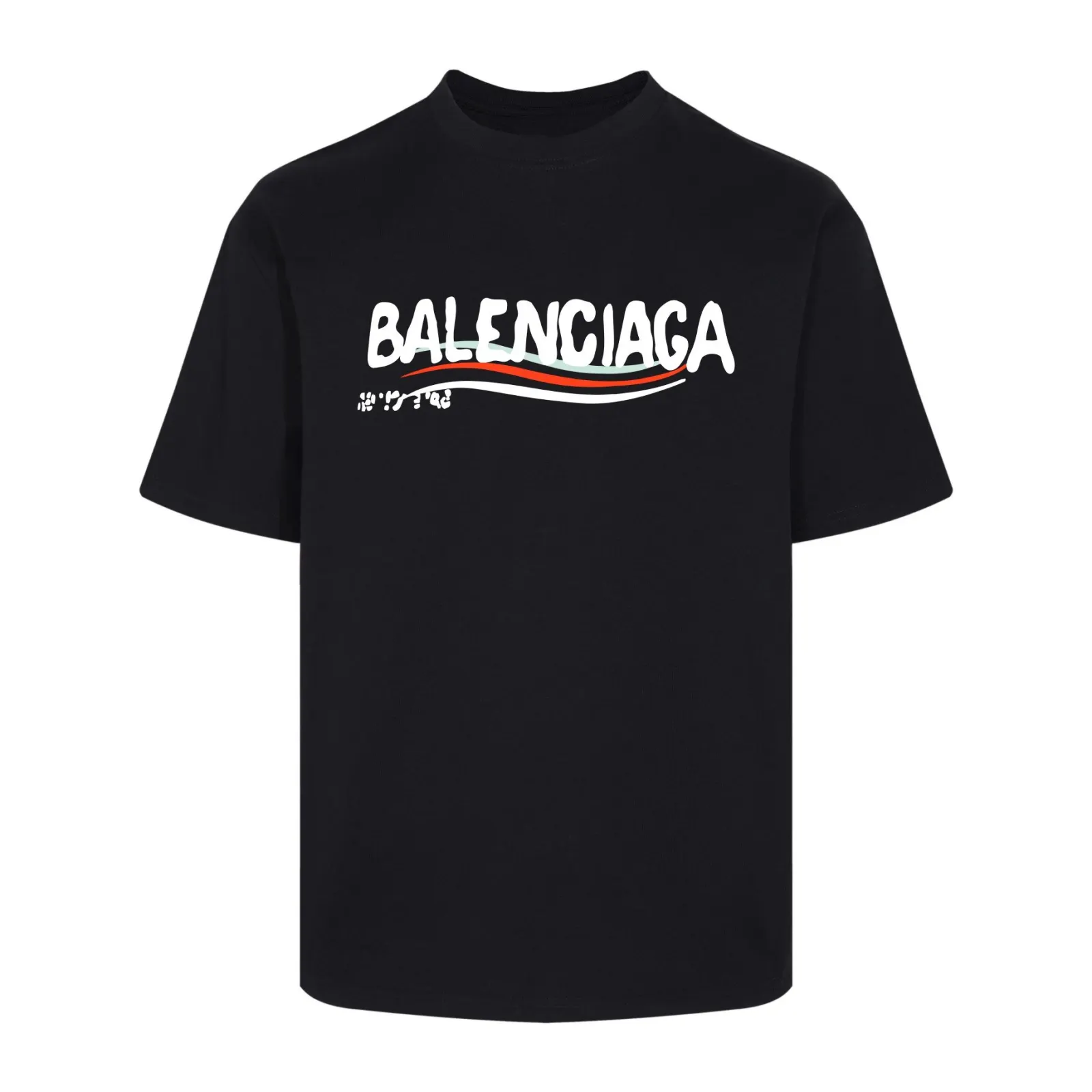 Balenciaga Black Short Sleeve T-Shirt Loose Casual