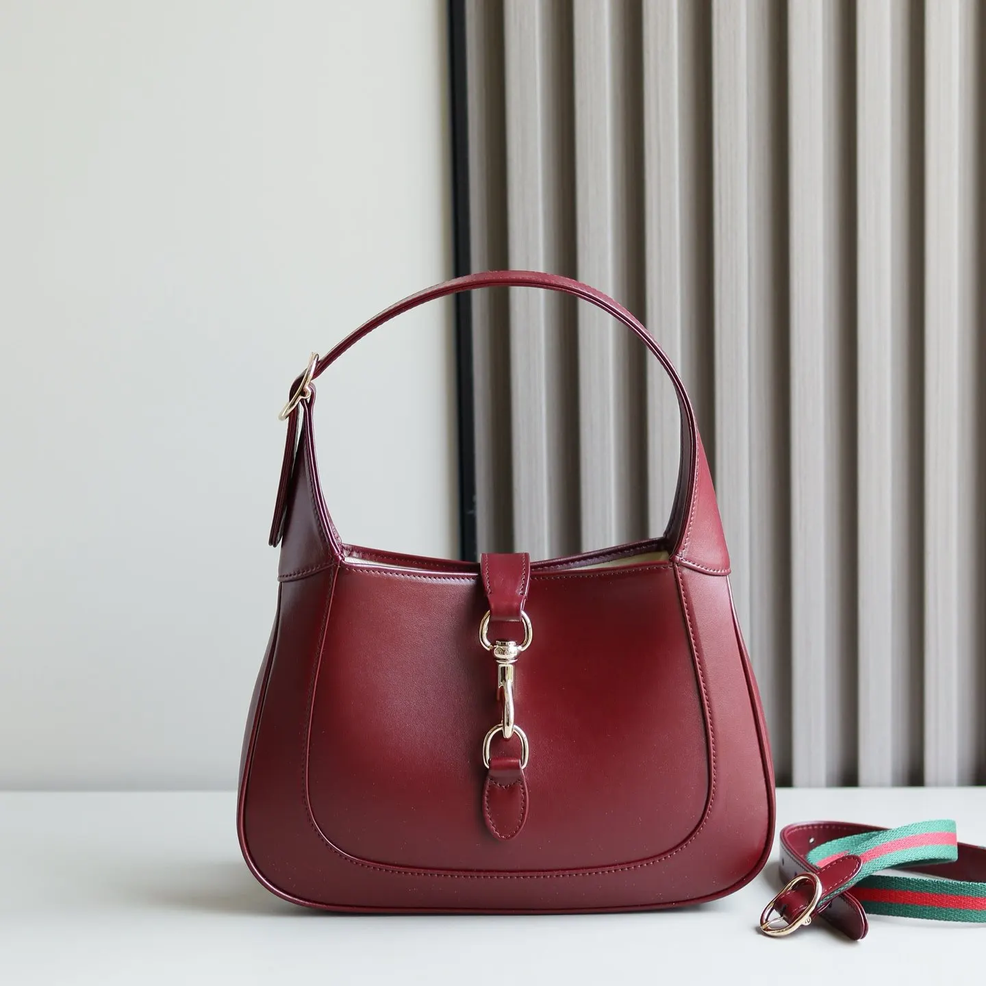 Red Gold Hobo Shoulder Bag Vintage