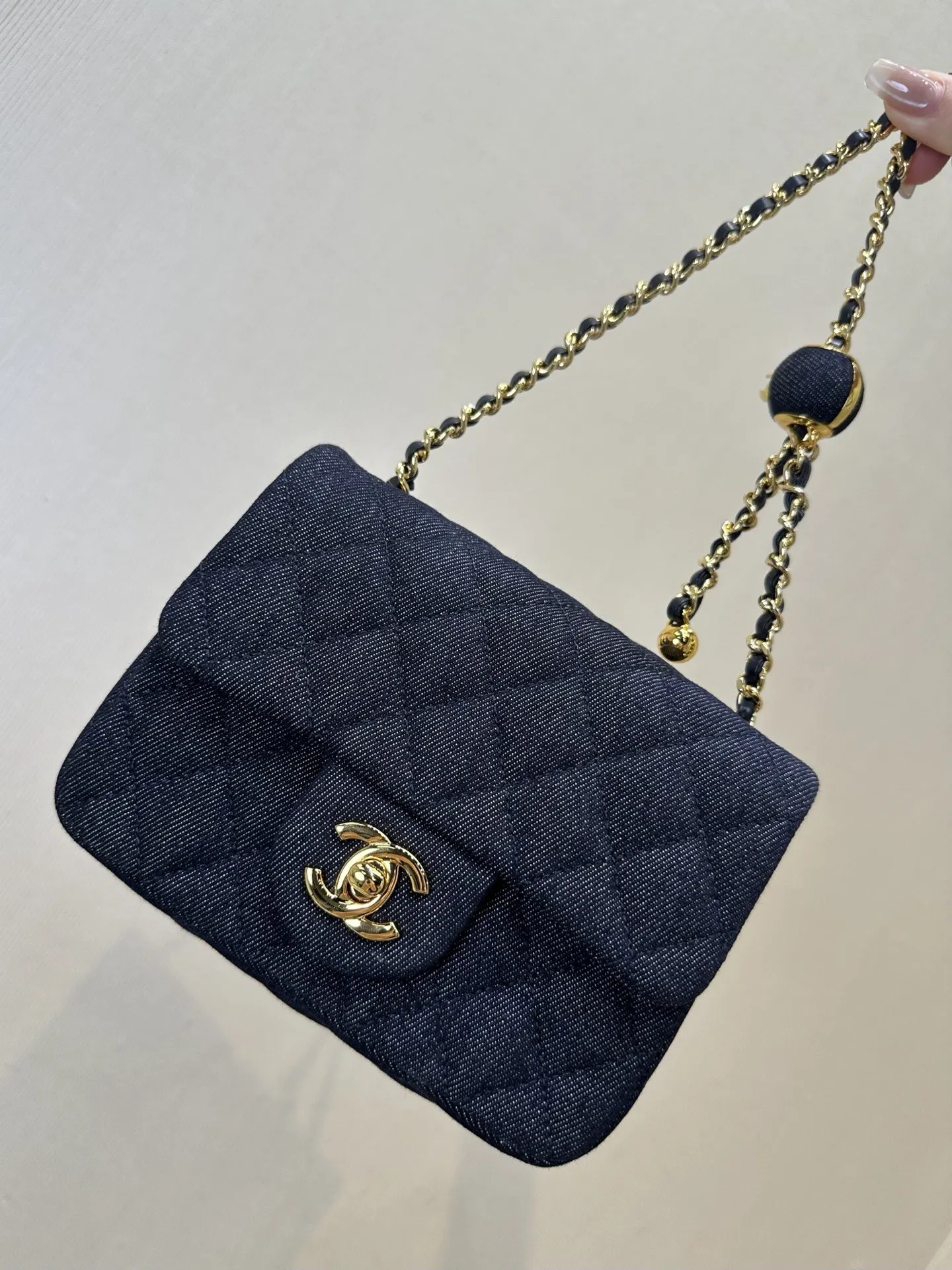 CHANEL 牛仔 丹宁 鏈條包 精致鏈條款