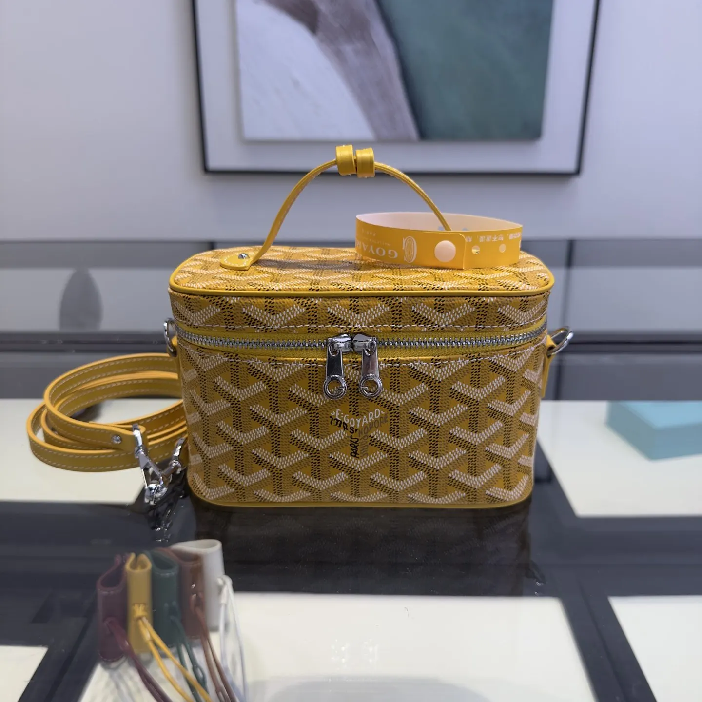 Goyard 黃色 小牛皮 收納包 旅行收納款