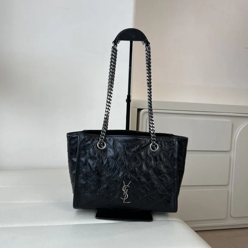 Silver Chain Bag Leather