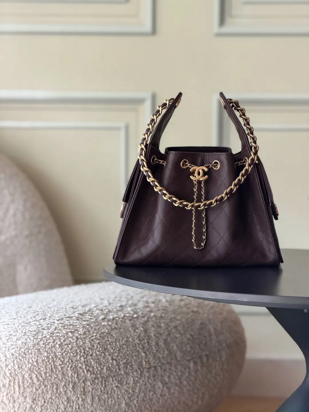 Chanel Hobo Shoulder Bag Vintage Leather