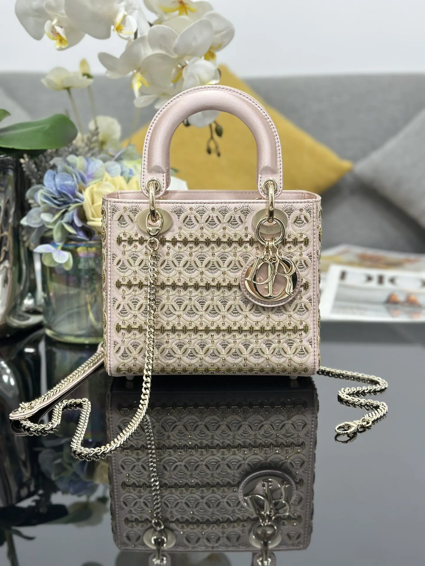 Dior Lady 金色 斜挎包 轻便斜挎款