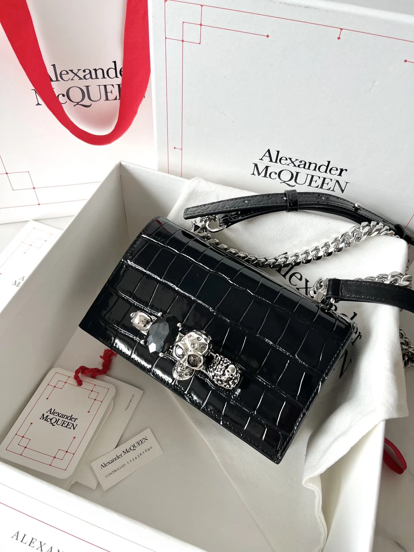 牛皮 亚力山大• Jewelled Satchel Min 收納包 旅行收納款