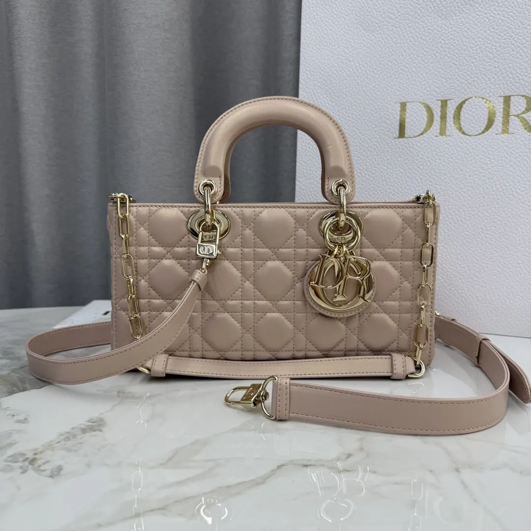Dior D-Joy 皮革鏈條包 手提斜挎款