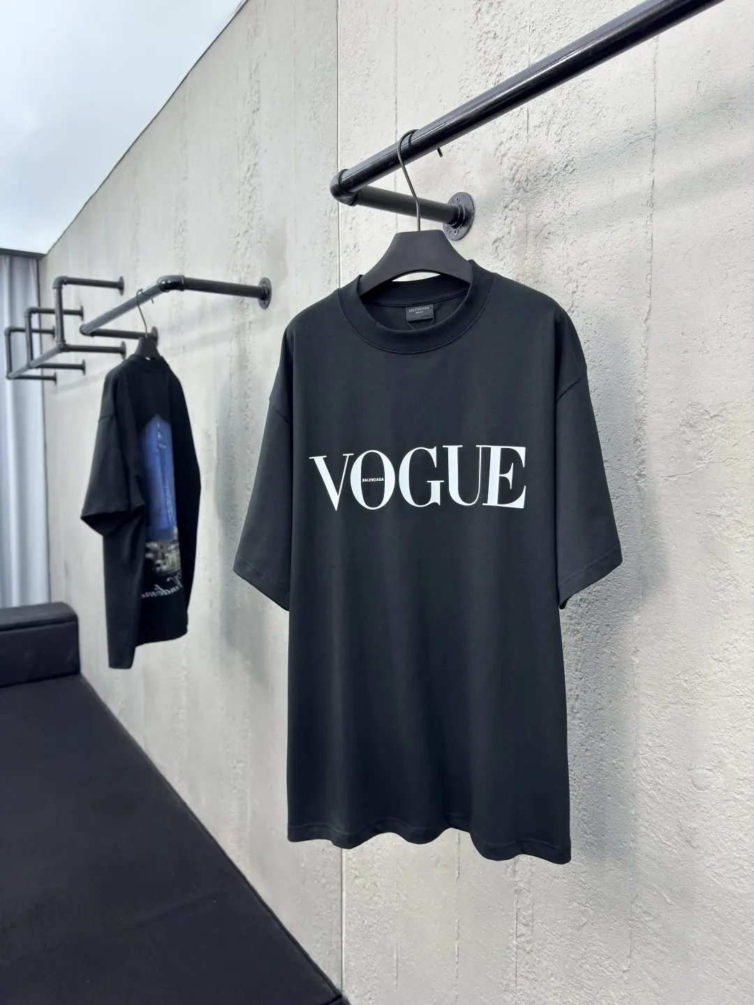 Balenciaga Black Short Sleeve T-Shirt Street Casual