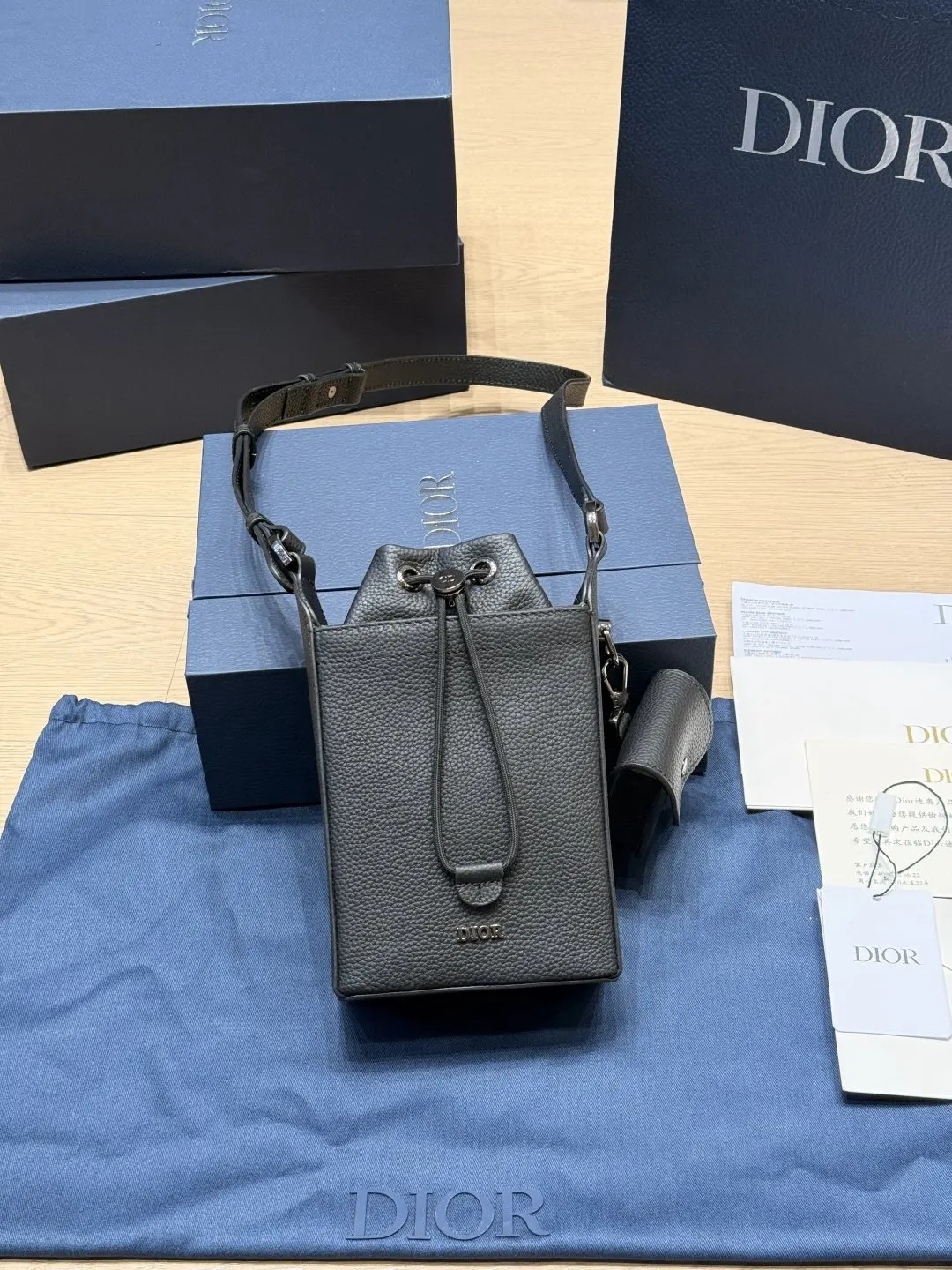 Dior Oblique 老花牛皮水桶包 手提斜挎款