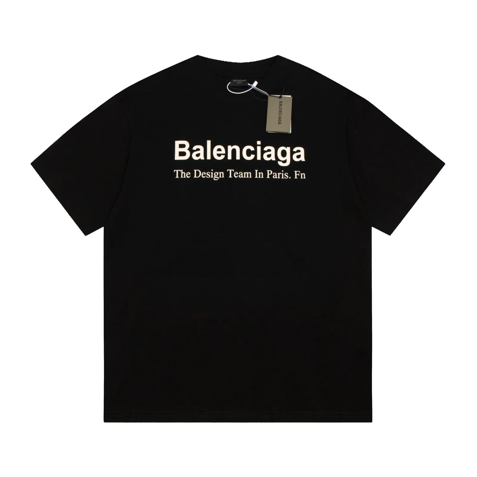 Balenciaga Black Short Sleeve T-Shirt Loose Casual