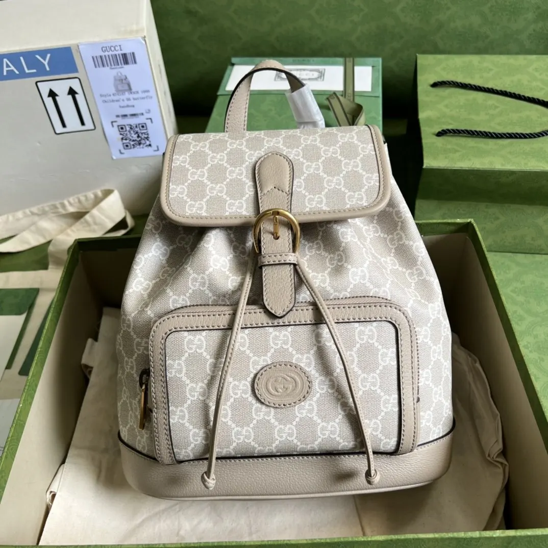 Gucci 白色 棕色 提花 行李箱 旅行拉杆款 輕便出行款
