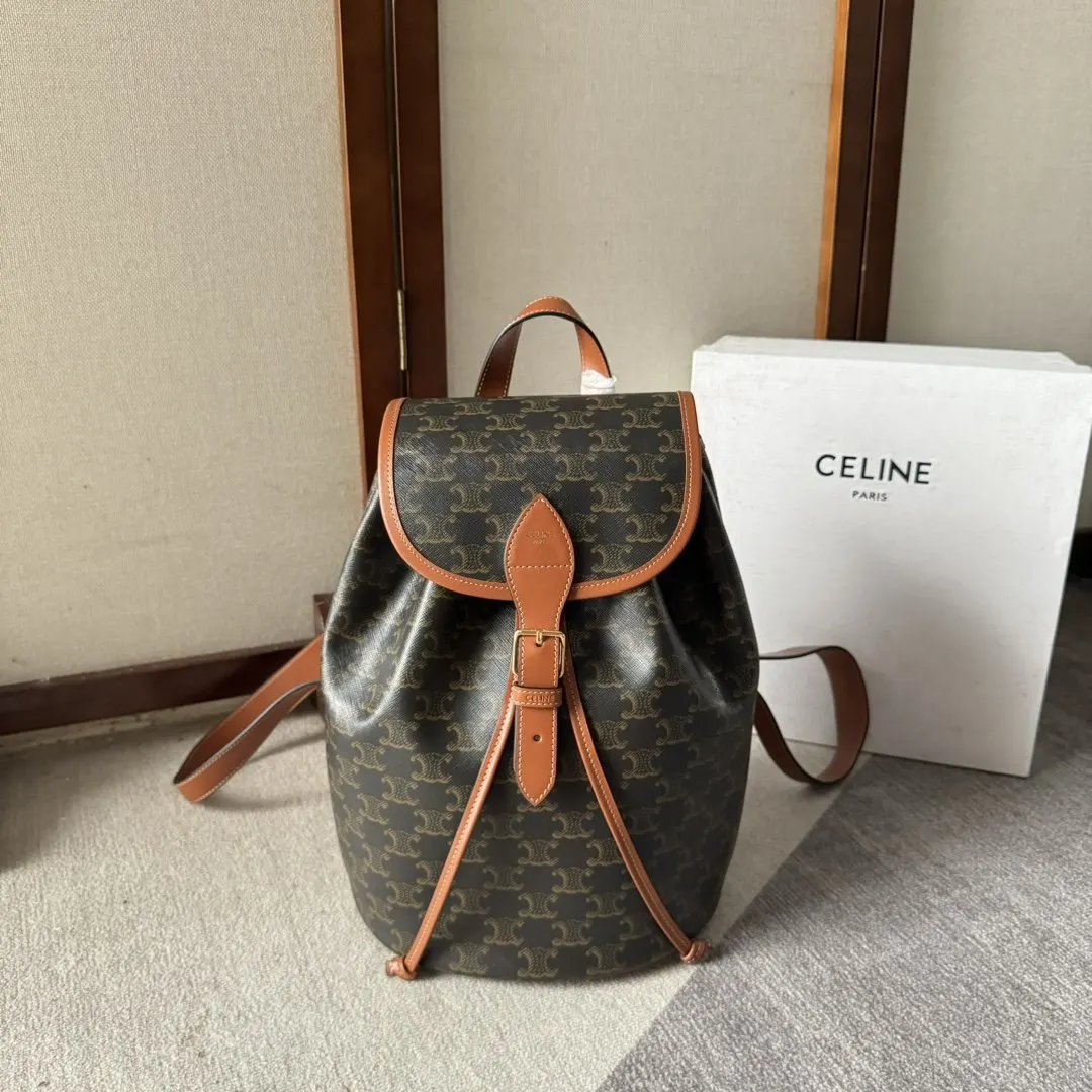 Gold Backpack Leather