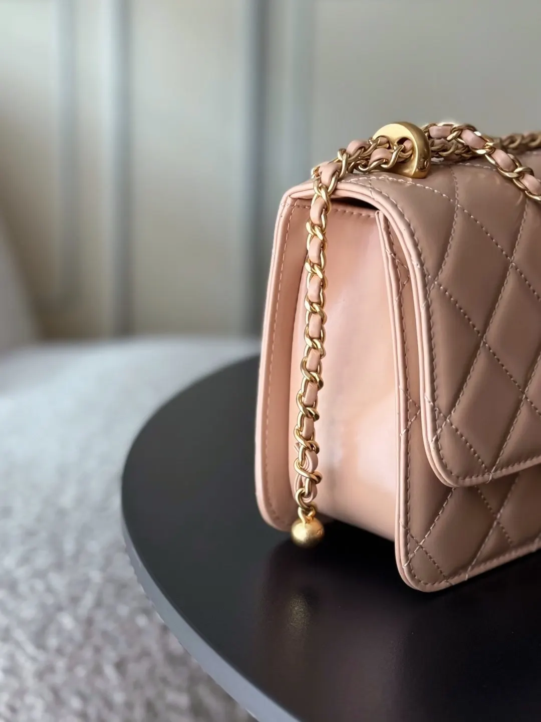 Beige Hobo Shoulder Bag Vintage