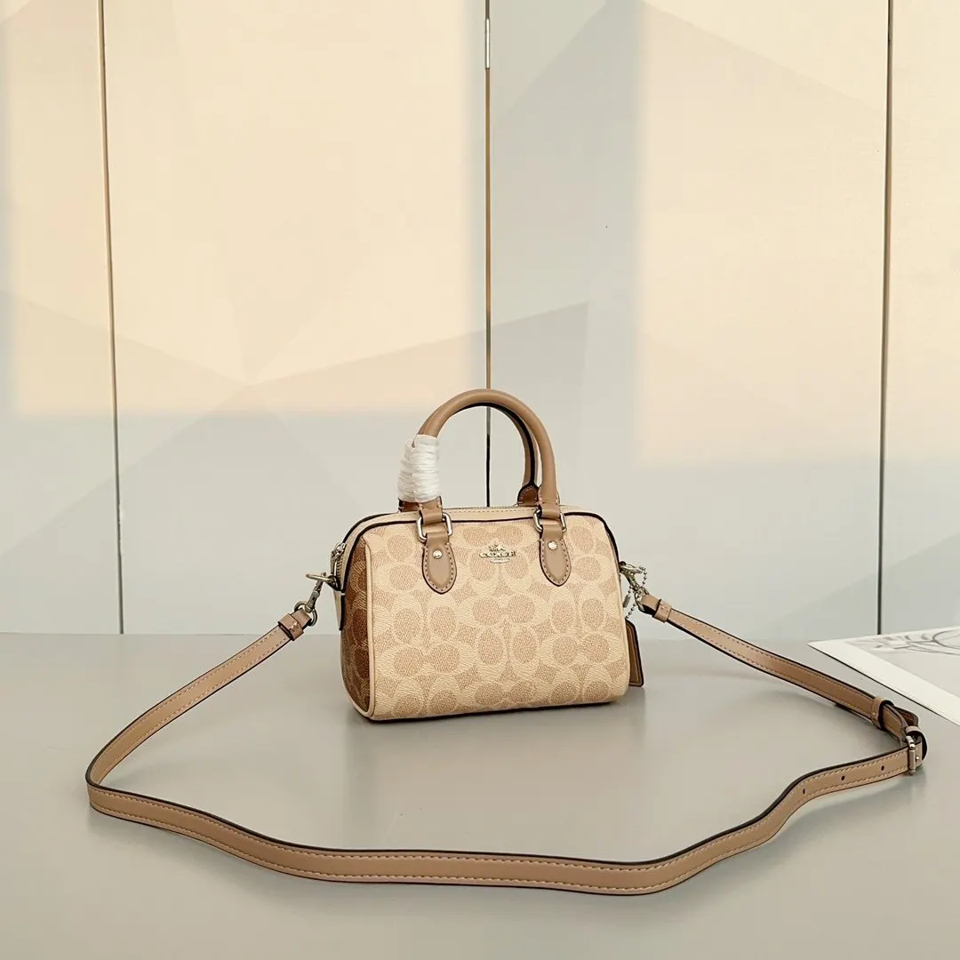 Monogram Crossbody Bag Lightweight Leather