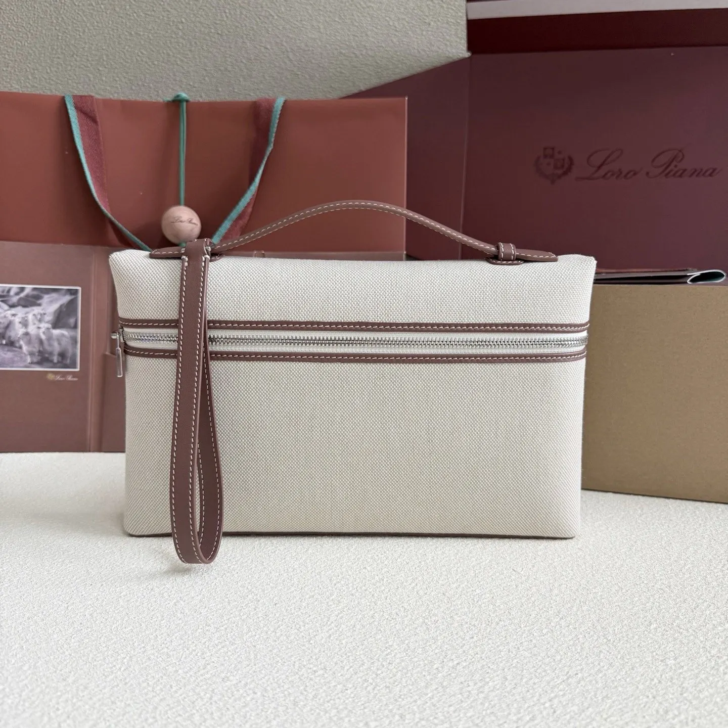 牛皮 全钢 Loro piana 诺悠翩雅 Extra 手拿包 精致手拿款