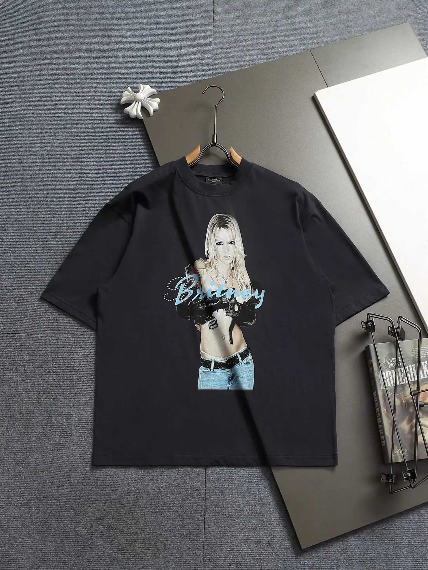 Balenciaga 黑色 Logo 短袖T恤 街頭休閒款