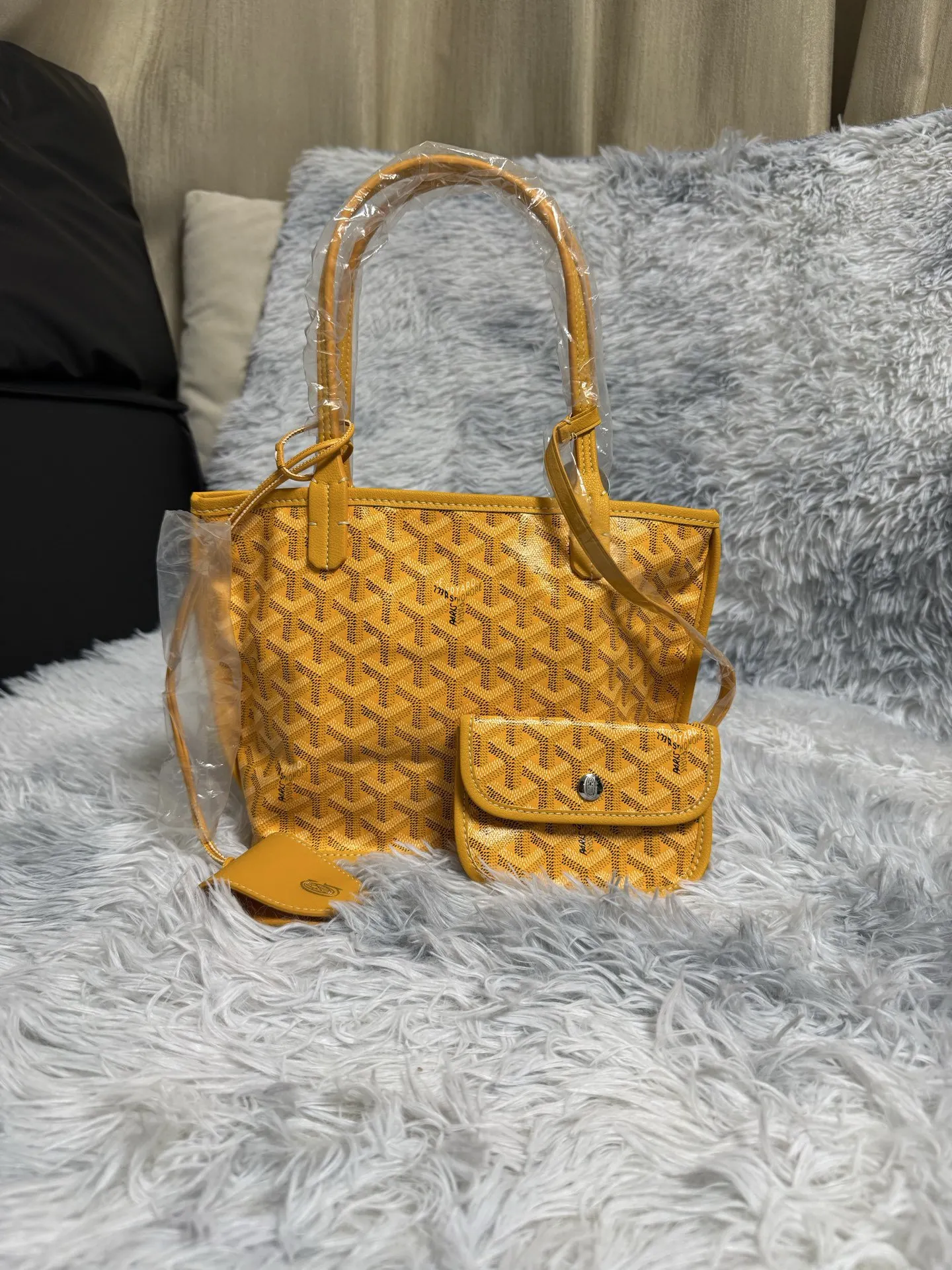 Yellow Tote Bag Leather