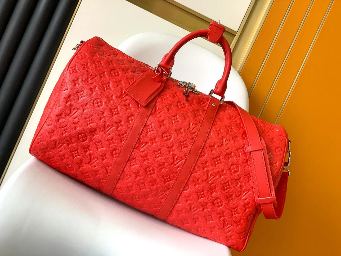 Keepall 紅色 黃色 Mo旅行袋 大容量旅行款