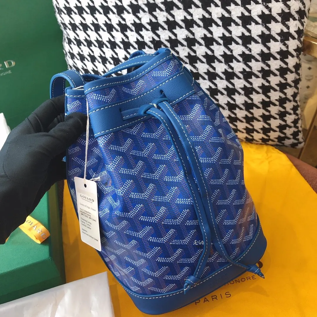 Goyard 老花 藍色 帆布 水桶包 休閒水桶款